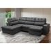 Sofá 5 Lugares Retrátil e Reclinável Arezzo com Chaise Esquerdo Veludo Chumbo