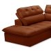 Sofá 5 Lugares Retrátil e Reclinável Arezzo com Chaise Esquerdo Veludo Terracota
