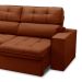 Sofá 5 Lugares Retrátil e Reclinável Arezzo com Chaise Esquerdo Veludo Terracota