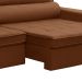 Sofá 5 Lugares Retrátil e Reclinável Ravena Veludo Terracota