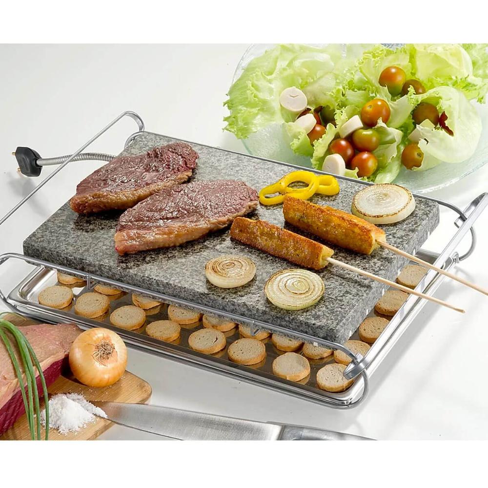 Grill Chapa Elétrica Grelha De Pedra Granito Para Cozimento