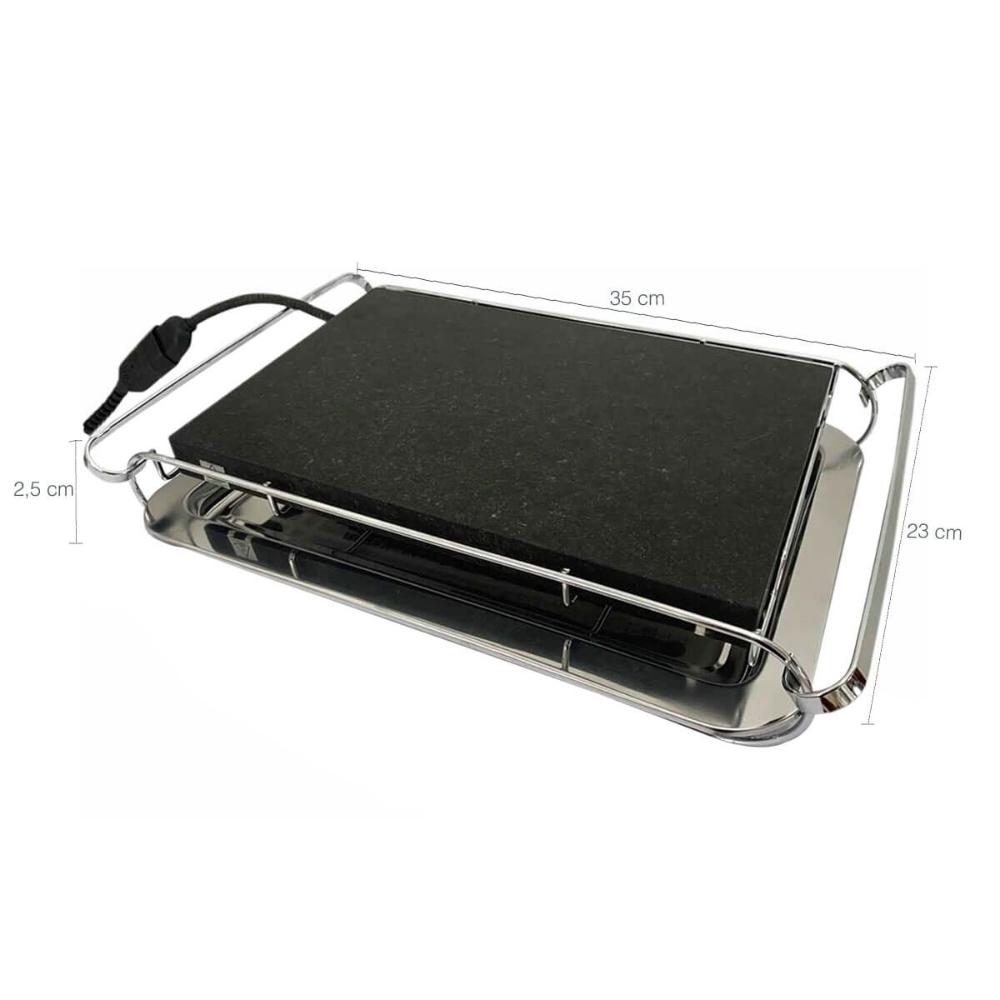 Grill Elétrico Grelha De Pedra Granito Ônix Chapa Elétrica S