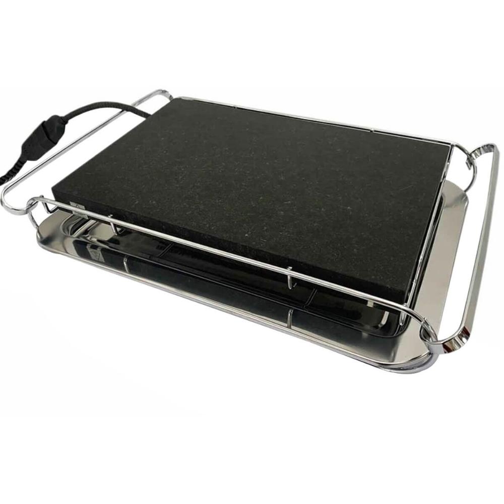 Grill Elétrico Grelha De Pedra Granito Ônix Chapa Elétrica S