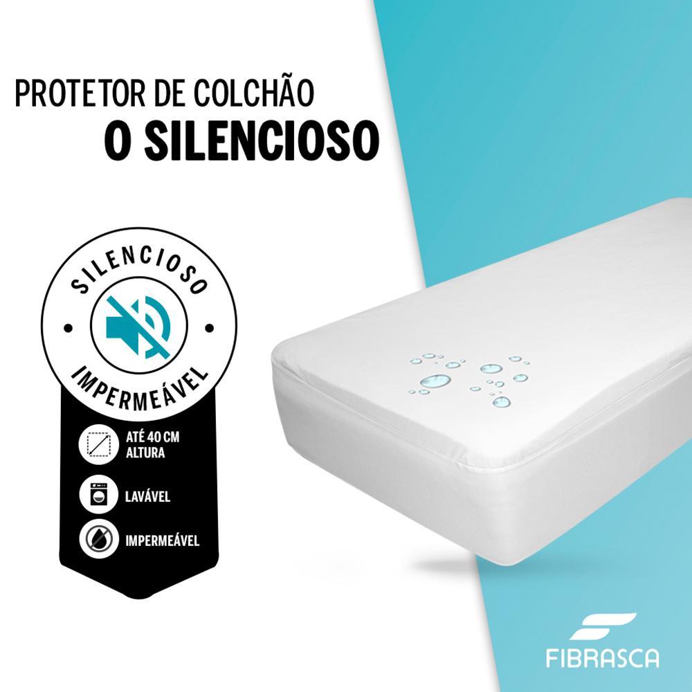 Protetor de Colchão O Silencioso King 193x203cm Branco - Fibrasca