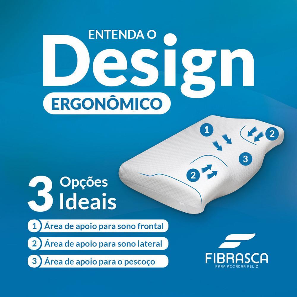 Travesseiro Nasa Cervical Branco - Fibrasca