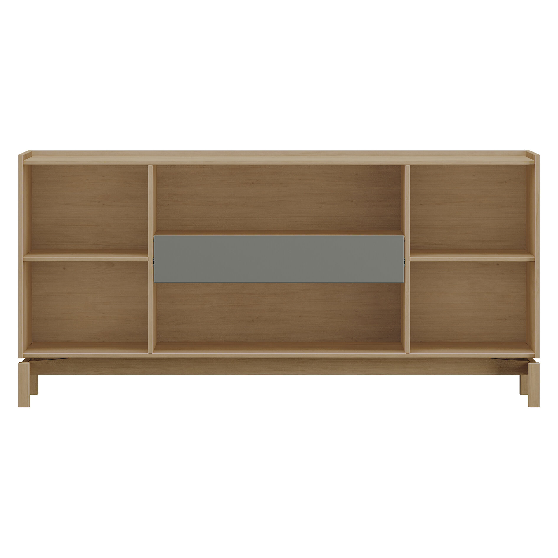Balcão 4 Portas e 1 Gaveta Barcelona - Oak e Ferrolack