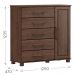 Cômoda 5 Gavetas e 1 Porta Ouro - Café