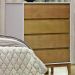 Comoda 4 Gavetas Corrediças Telescopicas MDF/Madeira Maciça 2801 Prata Off White Freijo FNT