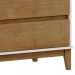 Comoda 4 Gavetas Corrediças Telescopicas MDF/Madeira Maciça 2801 Prata Off White Freijo FNT