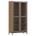 Cristaleira 190cm 2 Portas Barcelona - Oak e Ferrolack