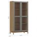 Cristaleira 190cm 2 Portas Barcelona - Oak e Ferrolack
