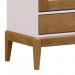 Cristaleira 2 Portas Com Vidro Em MDF/Madeira Maciça 2905 Milao Off White Freijo FNT