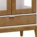 Cristaleira 2 Portas Com Vidro Em MDF/Madeira Maciça 2905 Milao Off White Freijo FNT