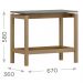 Mesa Lateral Barcelona - Oak e Ferrolack