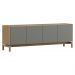 Rack 2 Portas e 2 Gavetas Barcelona - Oak e Ferrolack