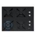 Cooktop Infinity à Gás Fischer 4 Bocas Grades em Ferro Fundido Tripla Chama Preto Bivolt
