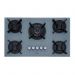 Cooktop a Gás Fischer 5 Bocas Tripla Chama Infinity Trempe de Ferro Fundido 82005 Cor Eiger