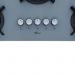 Cooktop a Gás Fischer 5 Bocas Tripla Chama Infinity Trempe de Ferro Fundido 82005 Cor Eiger