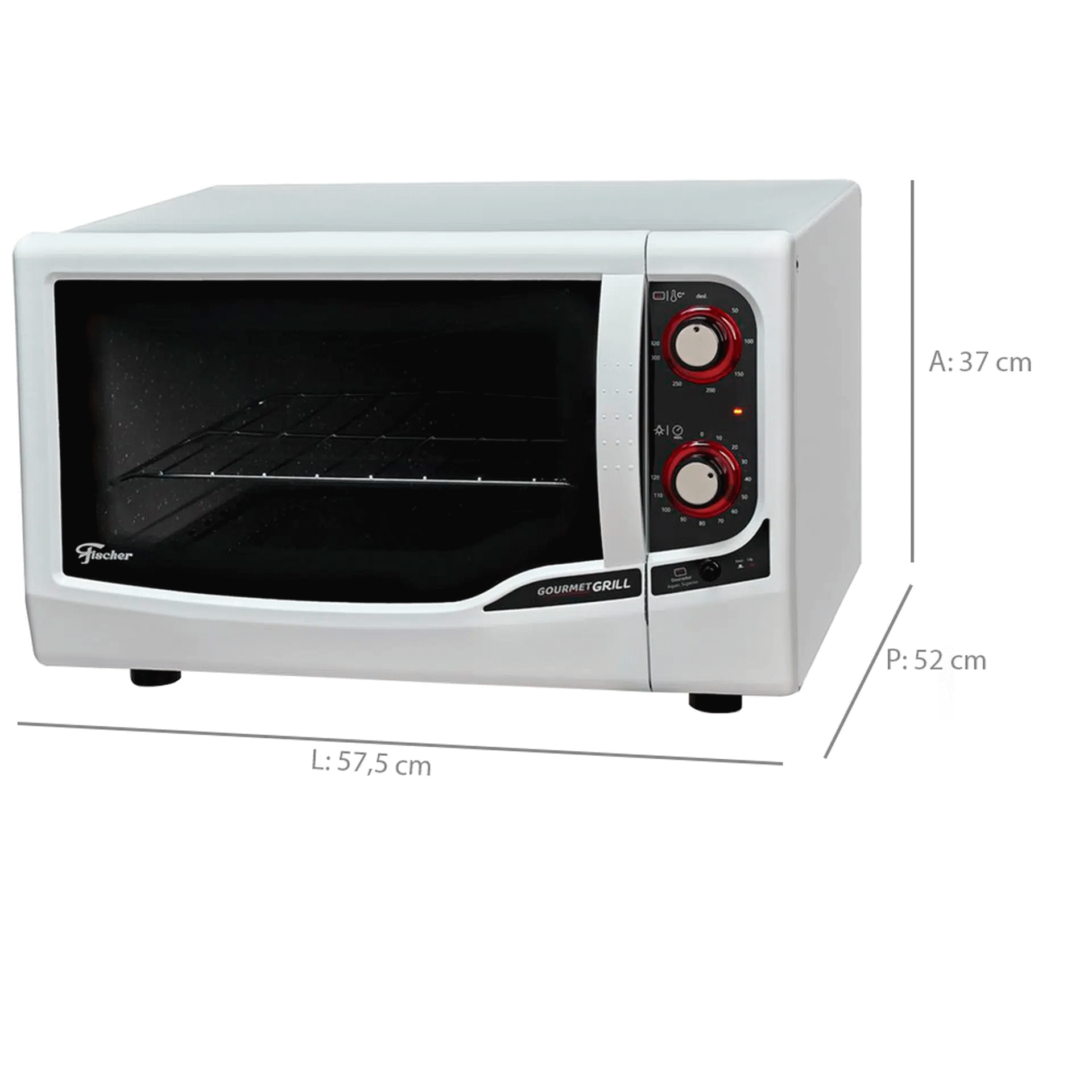 Forno Elétrico Fischer Gourmet Grill, Autolimpante, 44 Litros, Branco 9741