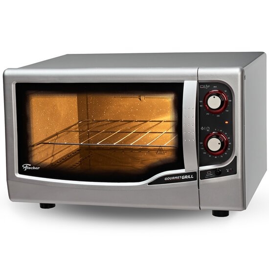 Forno Elétrico Fischer Gourmet Grill, Autolimpante, 44 Litros, Prata  9741 110V