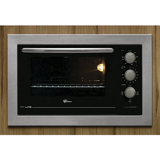 Forno Elétrico de Embutir Fischer Fit Line 48L Inox 34493 110v