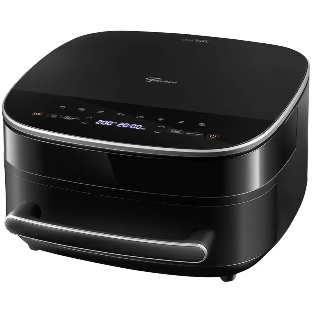Fritadeira Air Fryer Elétrica Fischer Dual Grill 6L 2600W Antiaderente 220V