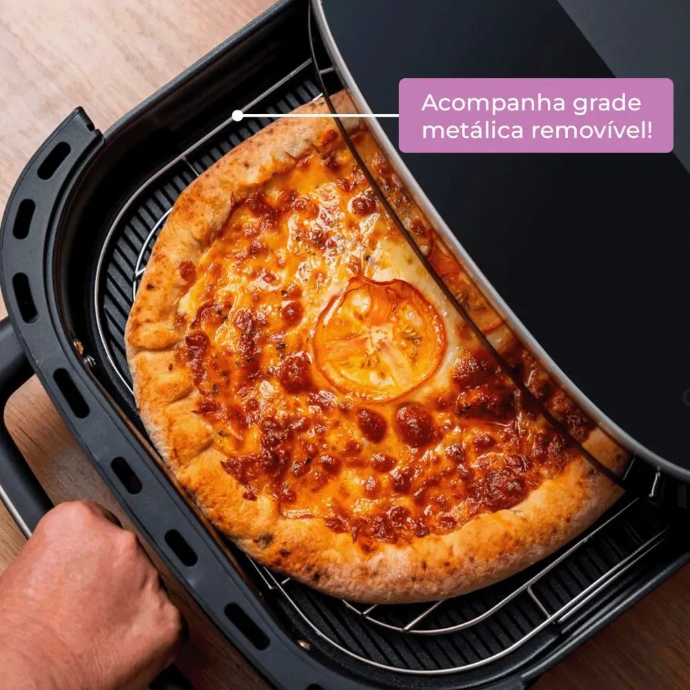 Fritadeira Air Fryer Elétrica Fischer Dual Grill 6L 2600W Antiaderente 220V