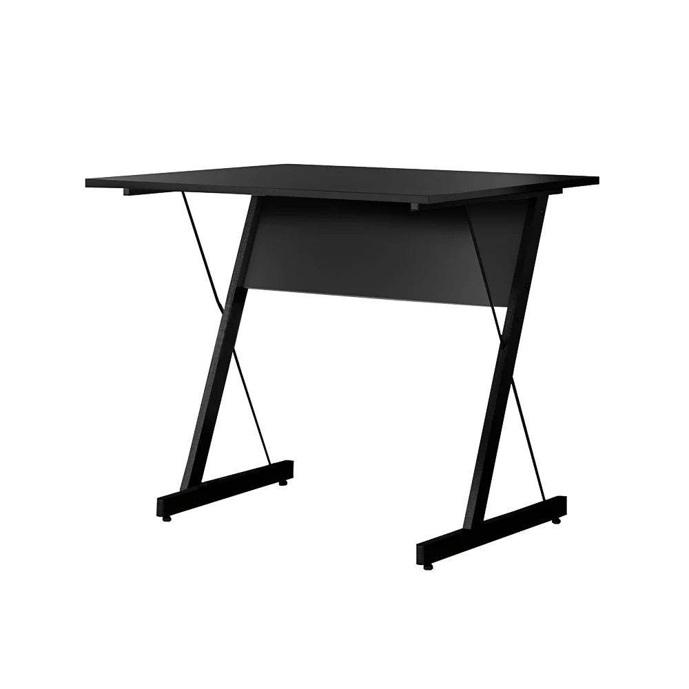 Kit 2 Mesas Para Computador Escrivaninha Zetta 90cm Pés Metálicos Preto - Fit Mobel