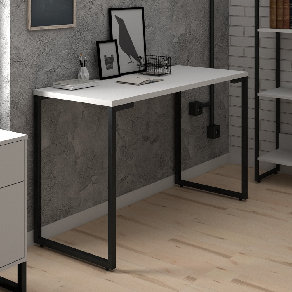 Mesa Para Computador Escrivaninha Porto 120cm Branco - Fit Mobel