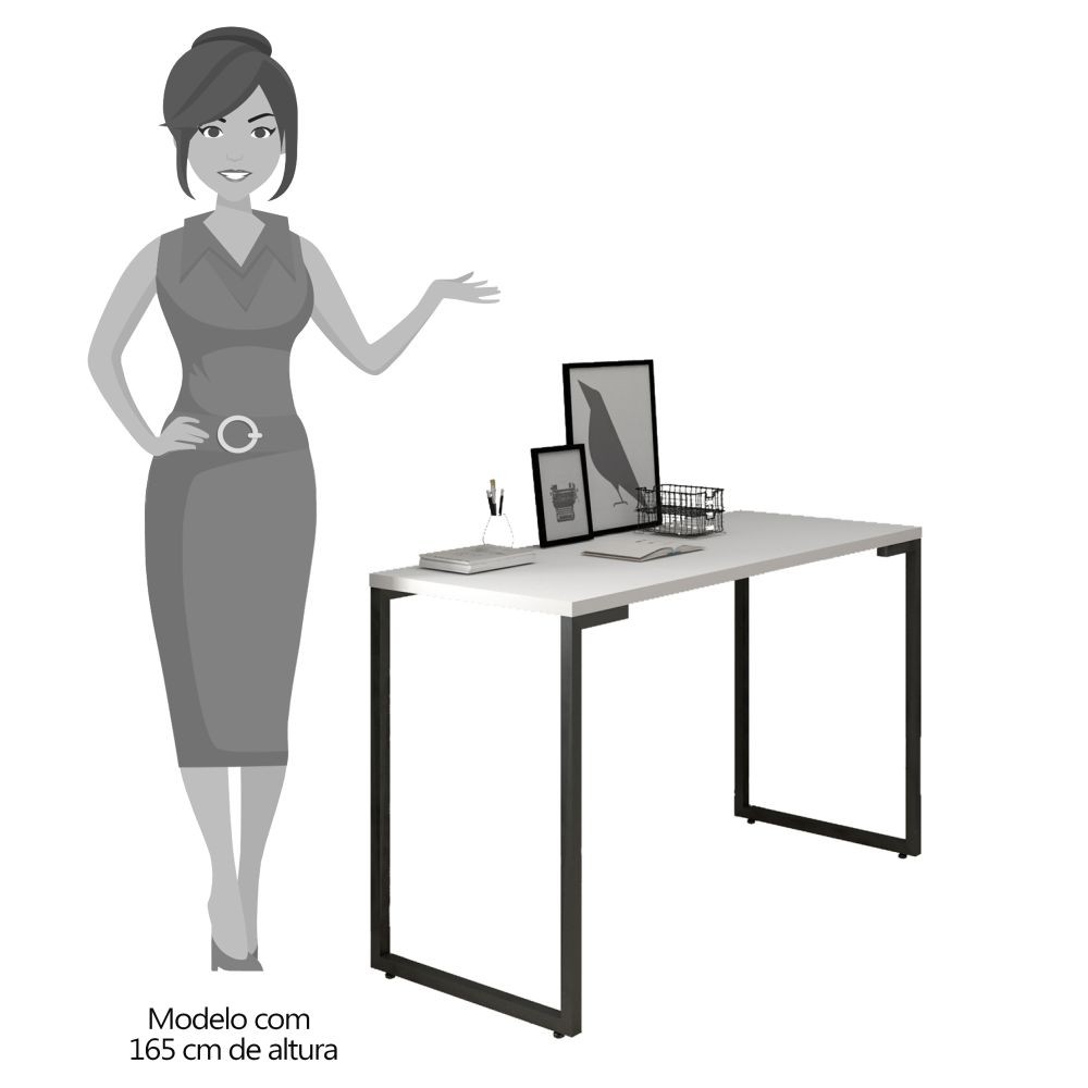 Mesa Para Computador Escrivaninha Porto 120cm Branco - Fit Mobel