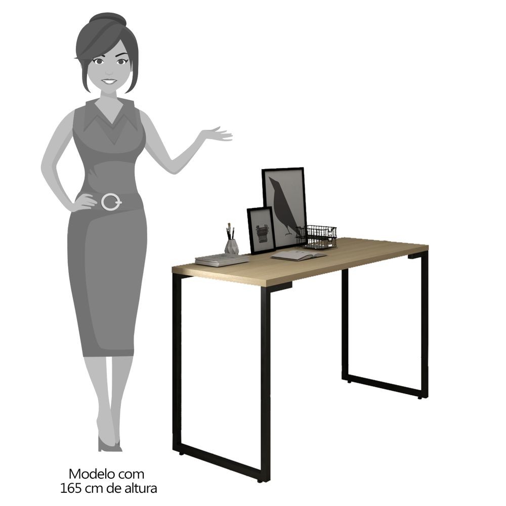 Mesa Para Computador Escrivaninha Porto 120cm Nature - Fit Mobel
