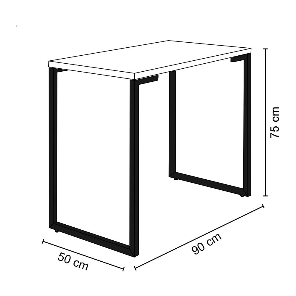 Mesa Para Computador Escrivaninha Porto 90cm Branco - Fit Mobel