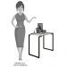 Mesa Para Computador Escrivaninha Porto 90cm Branco - Fit Mobel