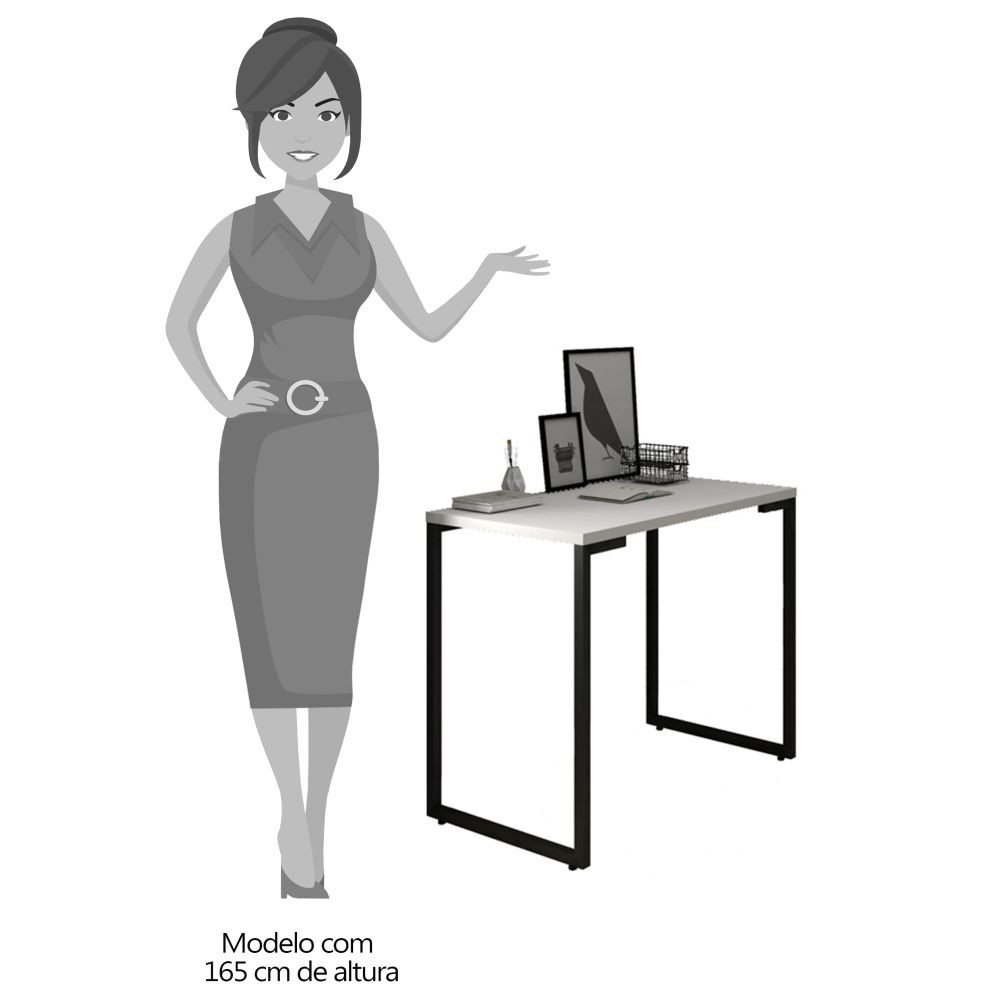 Mesa Para Computador Escrivaninha Porto 90cm Branco - Fit Mobel