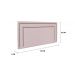 Cabeceira Casal Estofada Para Cama Box 140cm x 60cm Reta Luxo Dupla - Courino Rosa com Tachas Fumê