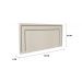 Cabeceira Casal Estofada Para Cama Box 140cm x 60cm Reta Luxo Dupla - Suede Off White com Tachas Fumê