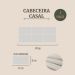 Cabeceira Casal Estofada Para Cama Box Kit 6 Placas Adesivas - Modelo Retangular  Suede Off White