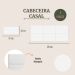 Cabeceira Casal Estofada Para Cama Box Kit 6 Placas Adesivas - Modelo Retangular Courino Branco