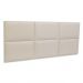 Cabeceira Casal Estofada Para Cama Box Kit 6 Placas Adesivas - Modelo Retangular Courino Off White