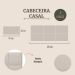 Cabeceira Casal Estofada Para Cama Box Kit 6 Placas Adesivas - Modelo Retangular Courino Off White