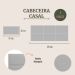 Cabeceira Casal Estofada Para Cama Box Kit 6 Placas Adesivas - Modelo Retangular Linho Gelo