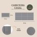 Cabeceira Casal Estofada Para Cama Box Kit 6 Placas Adesivas - Modelo Retangular Suede Cinza