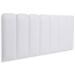 Cabeceira Casal Estofada Para Cama Box Kit 7 Placas Adesivas - Modelo Arredondada Courino Branco