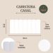 Cabeceira Casal Estofada Para Cama Box Kit 7 Placas Adesivas - Modelo Arredondada Courino Branco