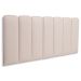 Cabeceira Casal Estofada Para Cama Box Kit 7 Placas Adesivas - Modelo Arredondada Courino Off White