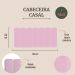 Cabeceira Casal Estofada Para Cama Box Kit 7 Placas Adesivas - Modelo Arredondada Courino Rosa