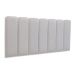 Cabeceira Casal Estofada Para Cama Box Kit 7 Placas Adesivas - Modelo Arredondada Linho Gelo