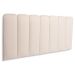 Cabeceira Casal Estofada Para Cama Box Kit 7 Placas Adesivas - Modelo Arredondada Suede Off White