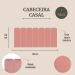 Cabeceira Casal Estofada Para Cama Box Kit 7 Placas Adesivas - Modelo Arredondada Veludo Rosê