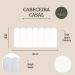 Cabeceira Casal Estofada Para Cama Box Kit 7 Placas Adesivas - Modelo Nuvem Courino Branco